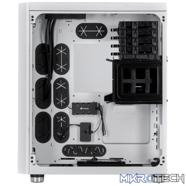 Corsair Crystal Series 680X White RGB E-ATX Chassis with Tempered Glass Side Panel - Image 5